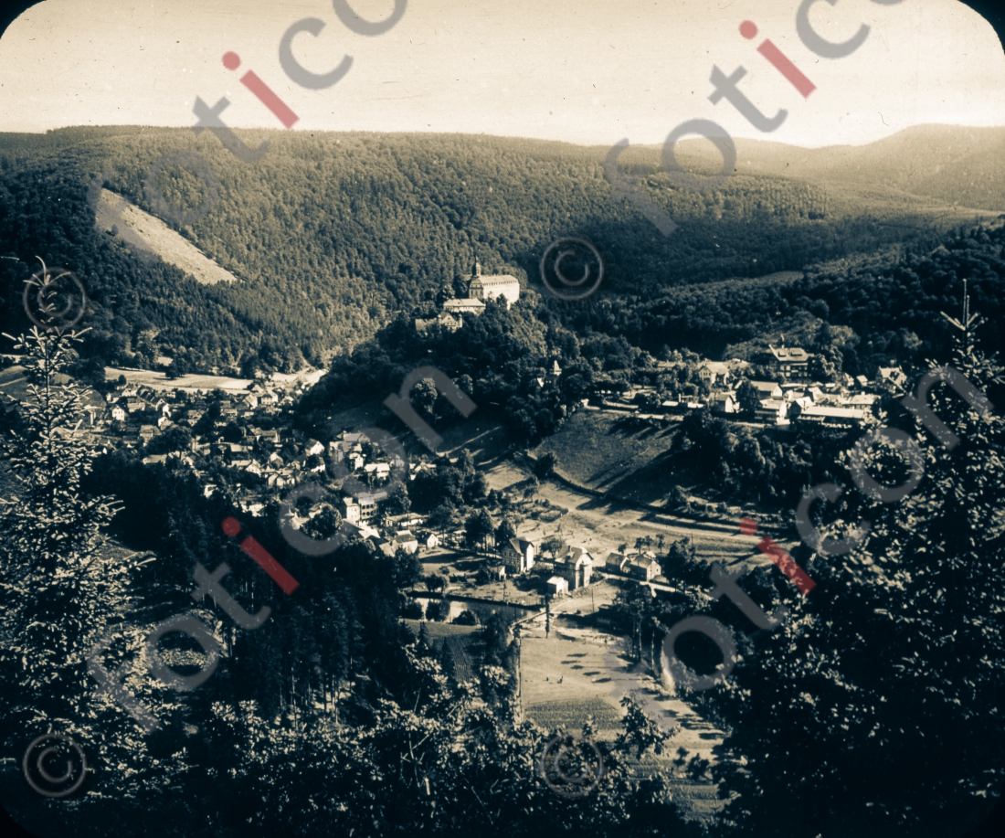 Schwarzburg I Schwarzburg - Foto foticon-simon-169-029-sw.jpg | foticon.de - Bilddatenbank für Motive aus Geschichte und Kultur